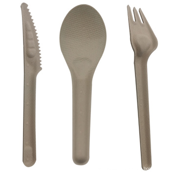 Disposable Eco-friendly sugarcane bagasse Knife/Fork/Spoon